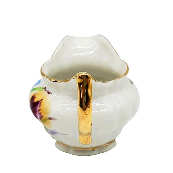 Vintage Mini Demitasse Porcelain Creamer Floral - Picture 4 of 6